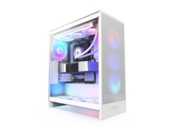 Caixa Semitorre ATX NZXT H7 Flow RGB Midi (Branco - Midi-Tower)