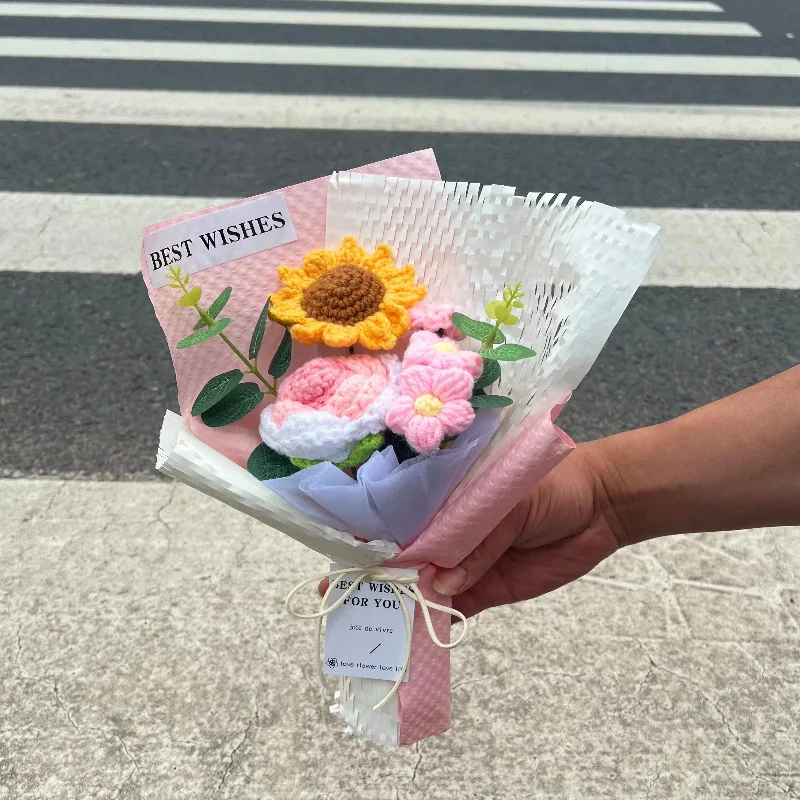 Buquês de Crochê, Buquês para Presentes de Formatura, Buquês de Casamento MDUG