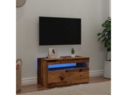 Vidaxl Móvel De Tv Com Luzes Led Derivados De Madeira Madeira Velha