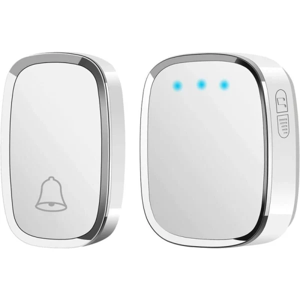 Campainha Sem Fio, À Prova Dágua Até 300m, Com 1 Transmissor, 1 Receptor Com Fio, 36 Toques E 4 Níveis De Volume. Brilvibera