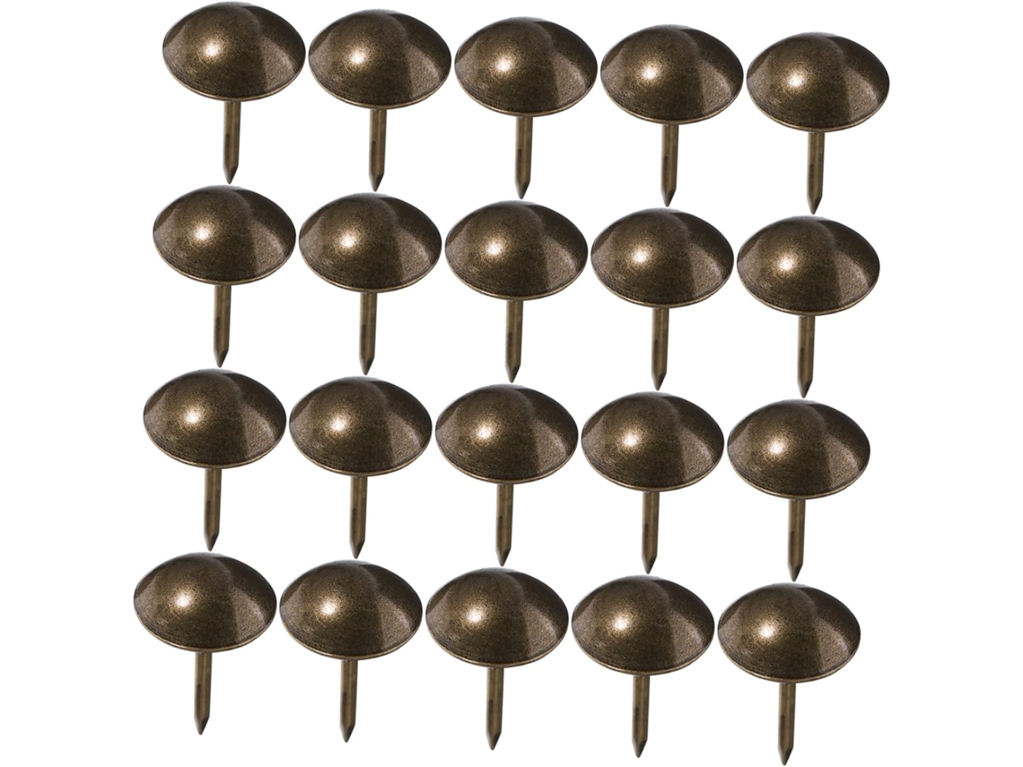 100 Peças De Tachas Decorativas Ferro Para Estofamento E Decoração