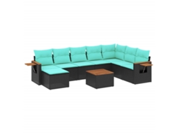 Garden Sofa Set, Garden Sofa Sets Vidaxl Preto Rattan / Vime (n/a)