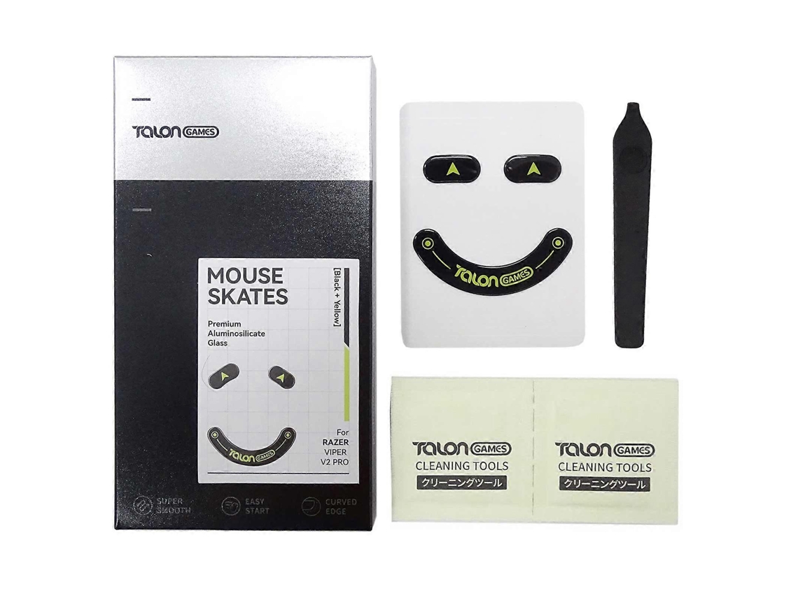 1 Conjunto De Pés De Vidro Talongames De 0,8 Mm Para Mouse Viper V2 Pro, Com Bordas Curvas E Adesivos. Olysi Shop