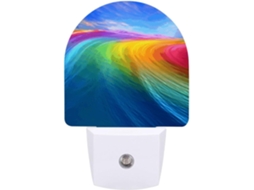 Luminárias Noturnas Com Design De Arco Íris, Luzes Noturnas De Led Com Sensor, Luz Branca Quente Suave, Banheiro