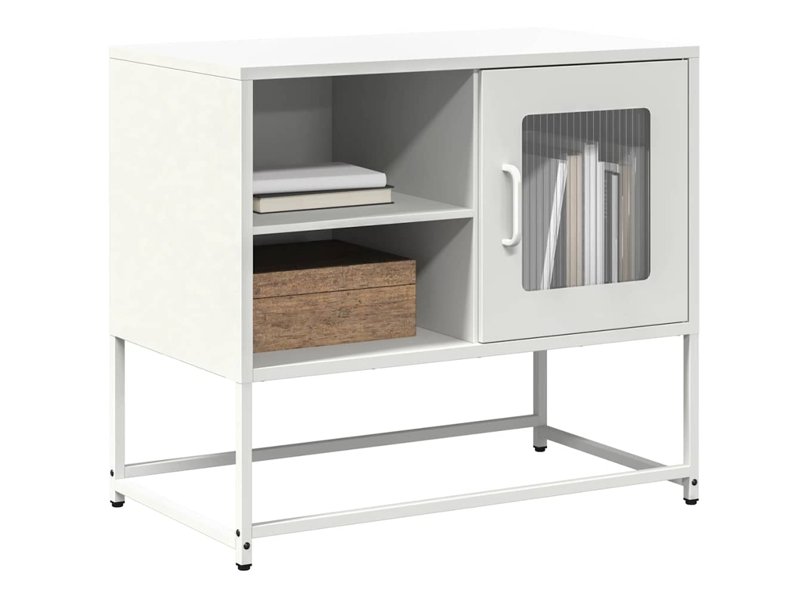 Vidaxl Móvel de Tv 68x39x60,5 Cm Aço Branco