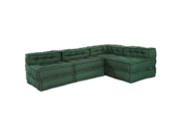 Vidaxl Unidade De Sofá Modular Tecido Verde 210 X 140 X 56 Cm