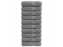 Vidaxl Toalhas De Banho Premium Solund 10pcs 70x140cm 600gsm Cinzento