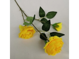 2026 ramo Artificial de 6 Peonias Amarillo Limón, Decoración para Hogar, Boda Y Fiestas, 70cm, 3 Cabezas por Rama