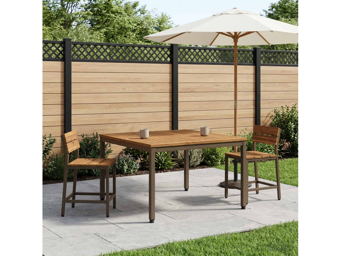 Vidaxl Mesa De Centro Natural E Café 100 X 100,5 X 45 Cm