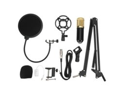 Condenser Microphone Sound Card Set Professional Studio Mic Kit With Folding Arm Bracket For Recording Live Streaming LAXISCREED