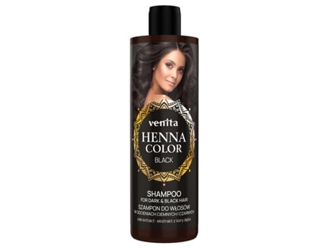 Henna Black Hair Shampoo For Dark Hair, 300 Ml Venita