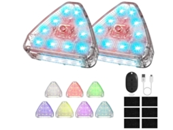 Luzes Estroboscópicas Led Sem Fio De Alto Brilho Com Controle Remoto - Iluminação Anticolisão Para Passeios Noturnos, 7 Cores - Adequado Par