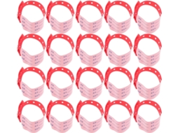 Pulseiras Médicas Secfou Para Identificação Hospitalar, Adultos, Pvc Vermelho, 100 Unidades, Pulseira Ajustável Para