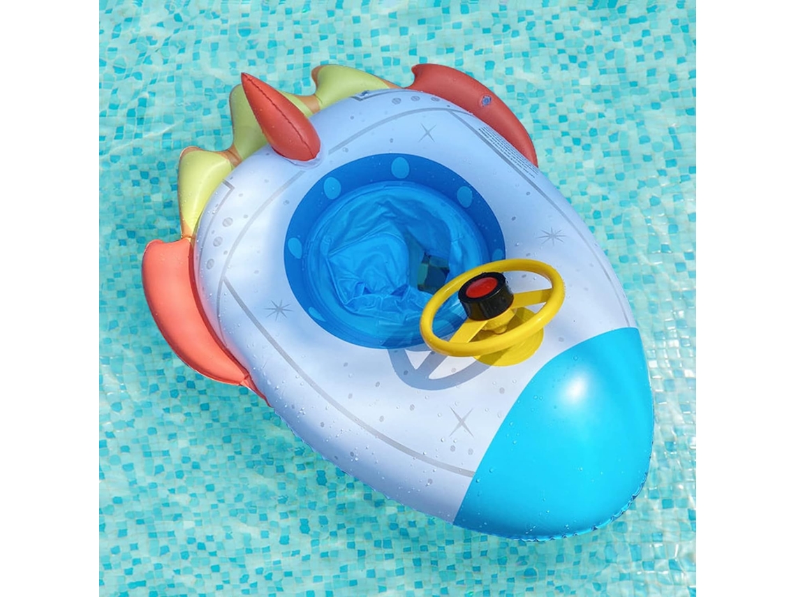 Boia Inflável Para Piscina, Boia De Natação Para Bebês Com Volante E Pistola De Água -aquaforge