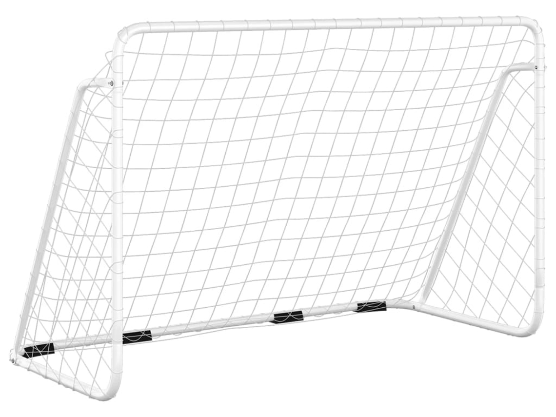 Baliza futebol VIDAXL Branco Aço (180 x 90 x 120 cm)
