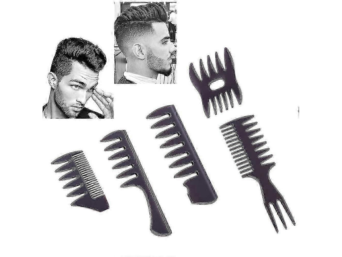 Conjunto De Pentes Para Modelar Cabelos, Pacote Com 5, Escovas Profissionais Retrô Para Cabeleireiro, Cuidados Com Os Cabelos Jinyubo Store