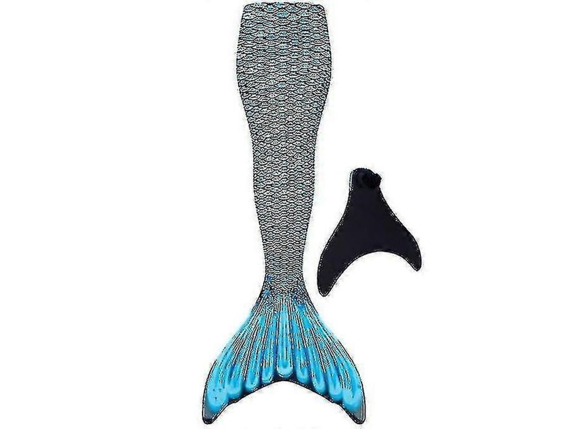 Cola De Sirena Adulta Reforzada Para Nadar, Incluye Monofin - Suzukasblue S Azul