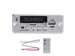 Placa De Decodificação Universal Wav Módulo Decoder Mp3 Com Bluetooth Chamada Prata Suporta Controle App E Reprodução De Pasta
