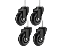 10*25 Mm, Para Móveis, Cama E Carrinho., (2,5 Polegadas), 64 Mm, (conjunto De 4), Borracha, Com Freio