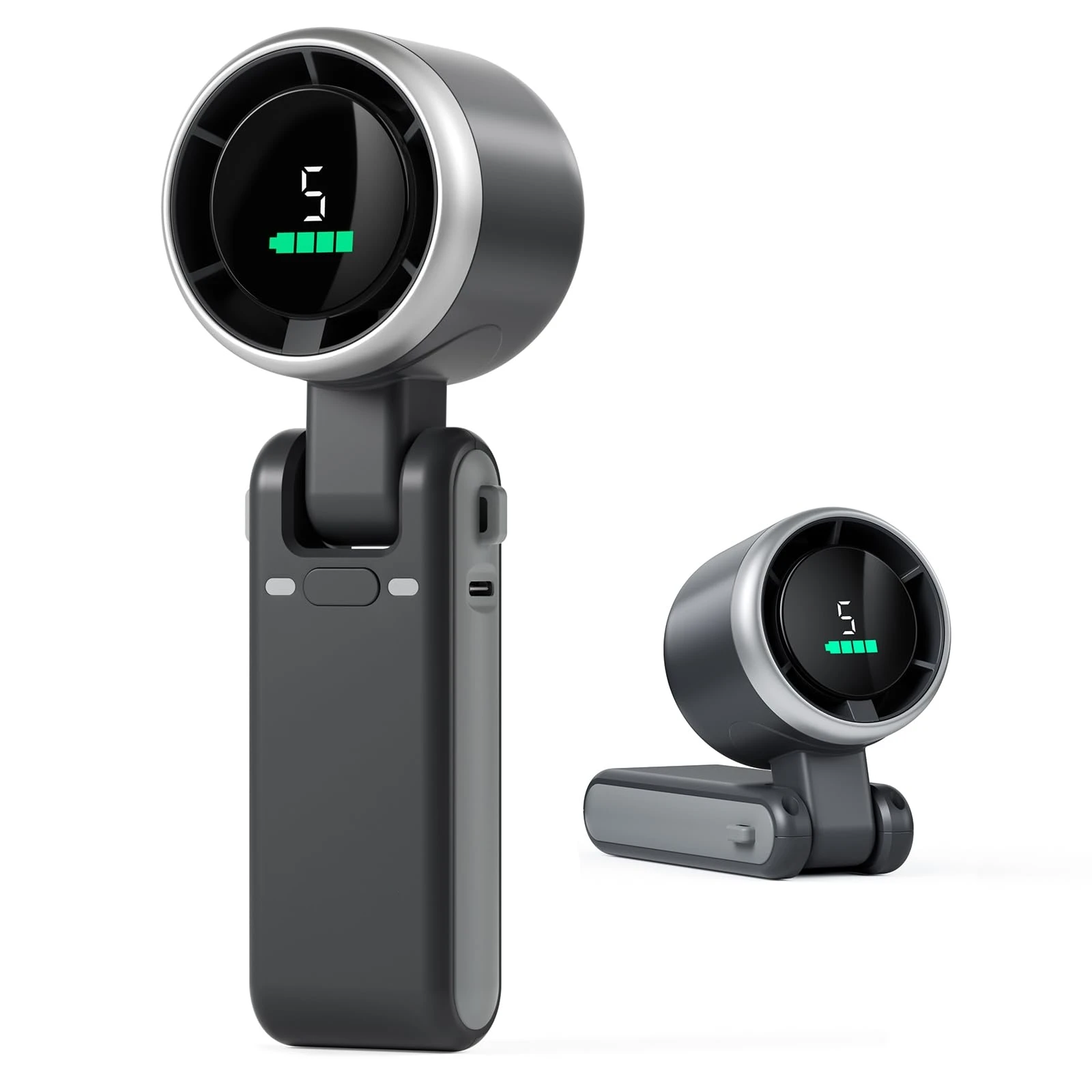 Mini Ventilador de Mão MDUG com 5 velocidades, bateria de 1200mah, USB