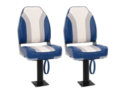 Vidaxl Cadeiras Para Barco Dobráveis 2 Pcs Com Encosto Alto