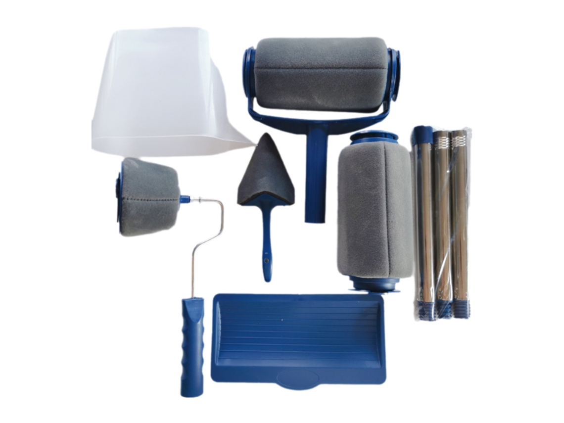 Conjunto De Rolos De Pintura De Alta Qualidade Para Decoração De Interiores E Exteriores, Multifuncional, Lavável E Reutilizável, Fácil De Usar, Sem P