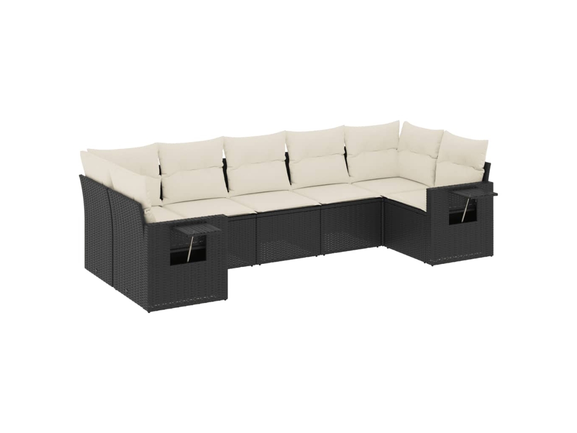 Garden Sofa Set, Garden Sofa Sets Vidaxl Preto Rattan / Vime (n/a)