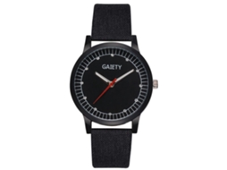 Relógio de pulso masculino Jean Gaiety, analógico, de quartzo, com mostrador imitação, preto.