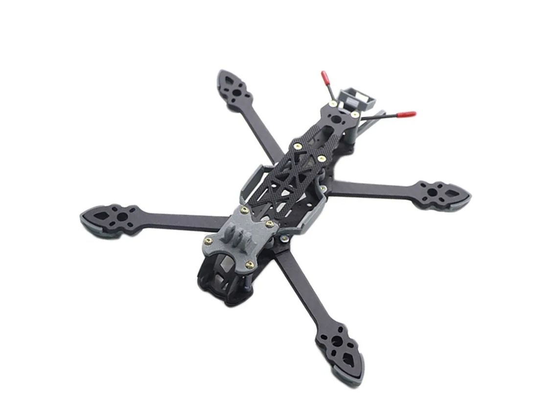 Kit Estrutura em Fibra Carbono Hskrc Mak4 7 Polegadas com Braços 5 Mm Espessura Drones Corrida Fpv Longo Alcance (faça Você Mesmo). MDUG (295 Mm)