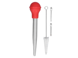 Injetor de Peru Aço Inoxidável Silicone Espesso com Agulhas e Escova de Limpeza para Cozinha S/MARCA