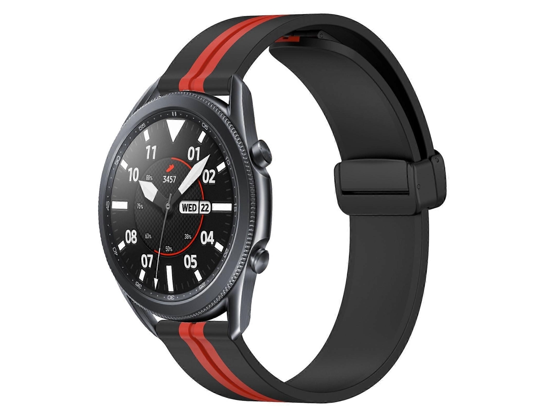 Pulseira De Silicone Dobrável Com Fecho Magnético Para Samsung Galaxy Watch3 (45 Mm E 22 Mm).
