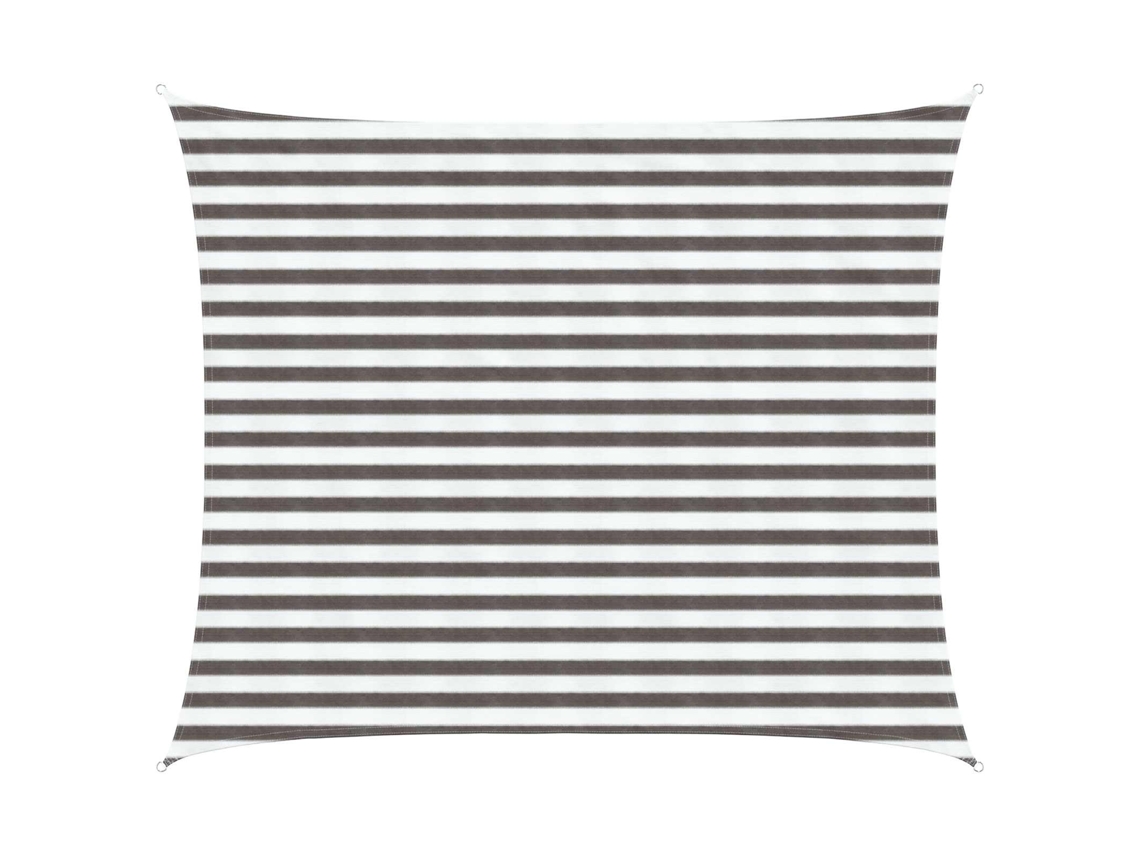 Vidaxl Vela De Sombra 2,5 X 4 M Hdpe Retangular Cinza Claro E Branco