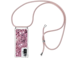 Correia Líquido Universal Nota Fluindo Gel para Xiaomi Redmi Note 10 Pro HONGWE. Bege