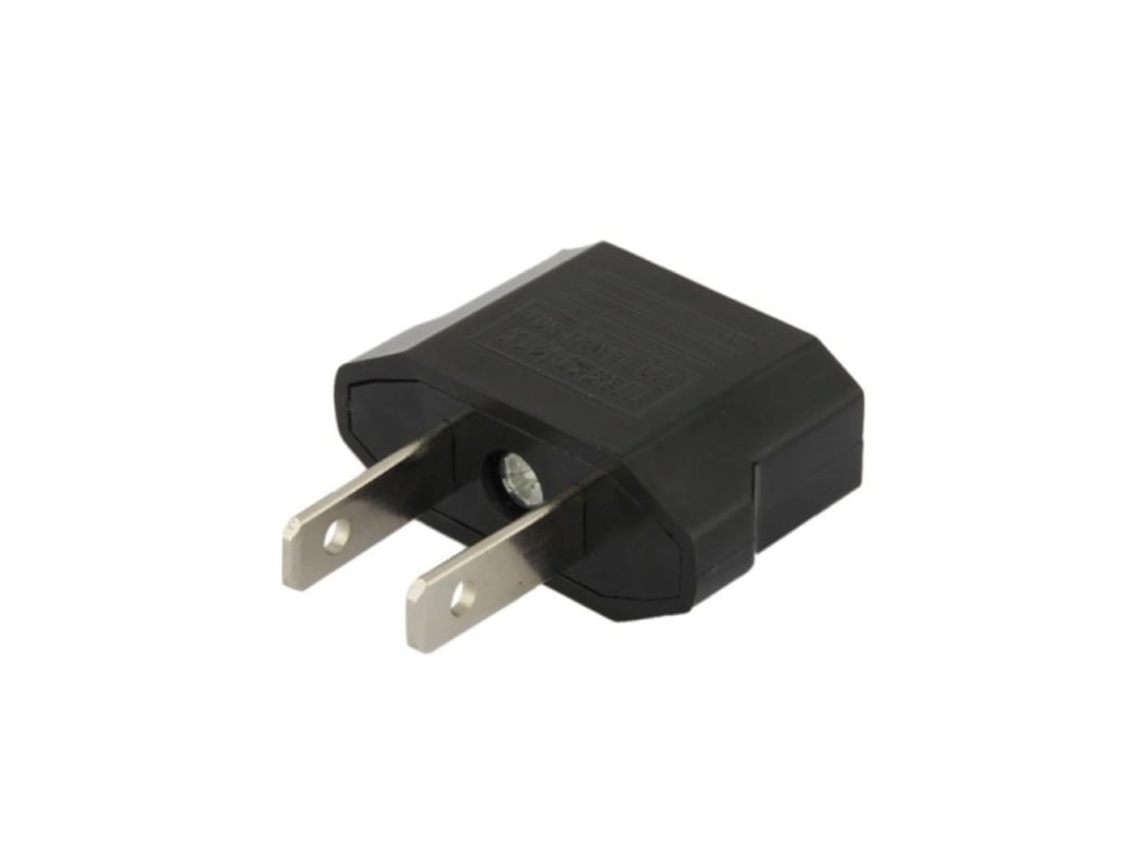 Pacote Com 4 Adaptadores De Viagem Ue Para Eua, Pretos