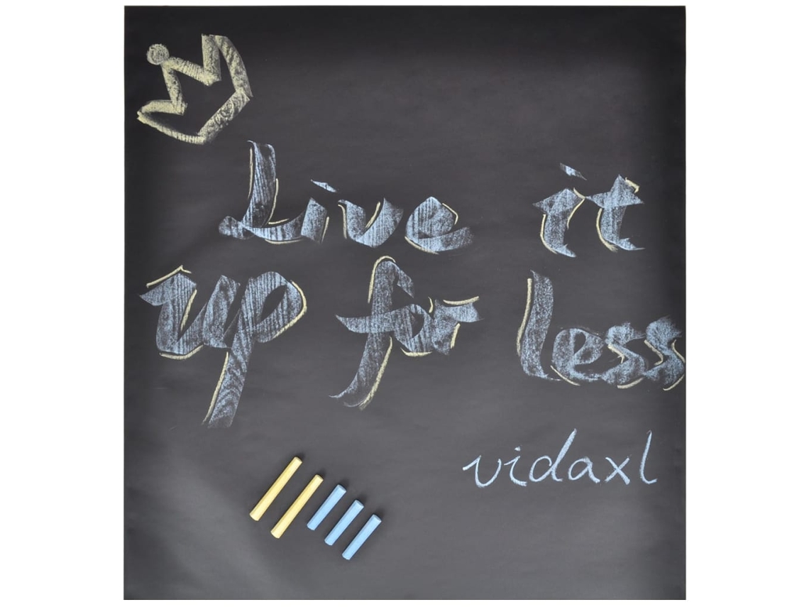Chalkboard Sticker, Wall Sticker Vidaxl Preto Pvc (0.6 X 3 M)