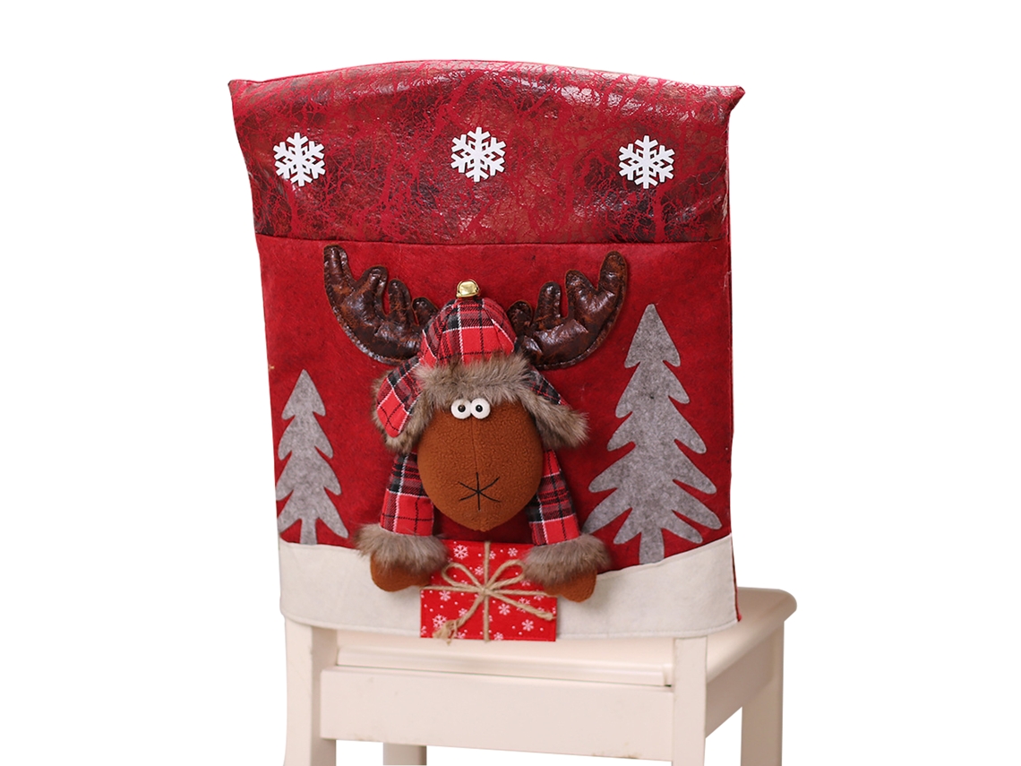 Capa de Cadeiras Santa Claus em couro sintético 3D LAXISCREED