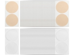 Tepelstickers 100 Pares - Cor Da Pele/branco - Diâmetro 3,5 Cm - Respiração - Leve - Confortável - Patchs De Mama