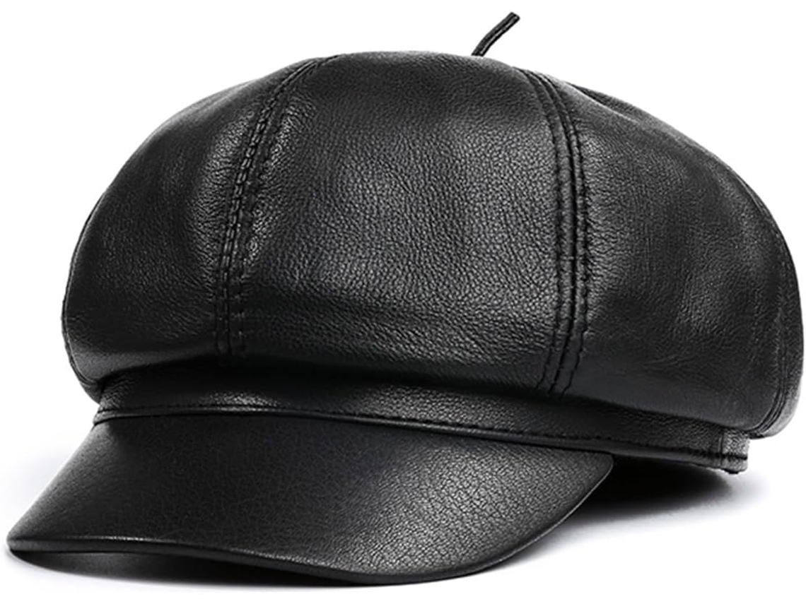 Boina de couro SFUSHOS, moda coreana, unissex
