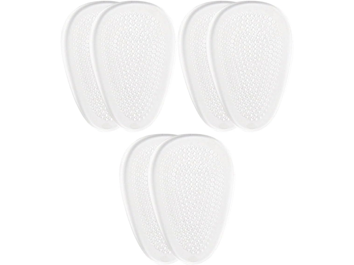 Palmilhas De Gel Autoadesivas Transparentes, 3 Pares