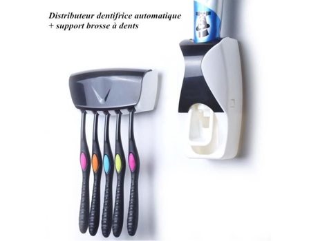 Conjunto porta-escovas dispensador automático de pasta de dentes BUENA ELEC - Acessório de banheiro BUENA ELEC