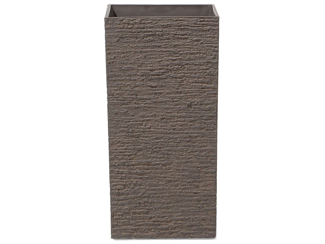 Maceta Beliani Tenno De Mezcla De Arcilla Y Fibras Marrón 30x30x60