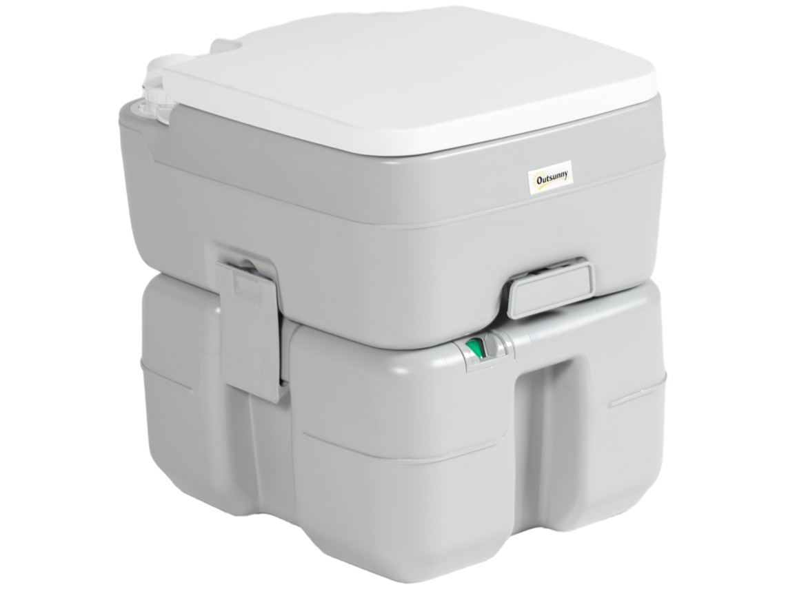 Wc Portátil 20l Suporta 150kg, Ideal Camping, Cor Cinza
