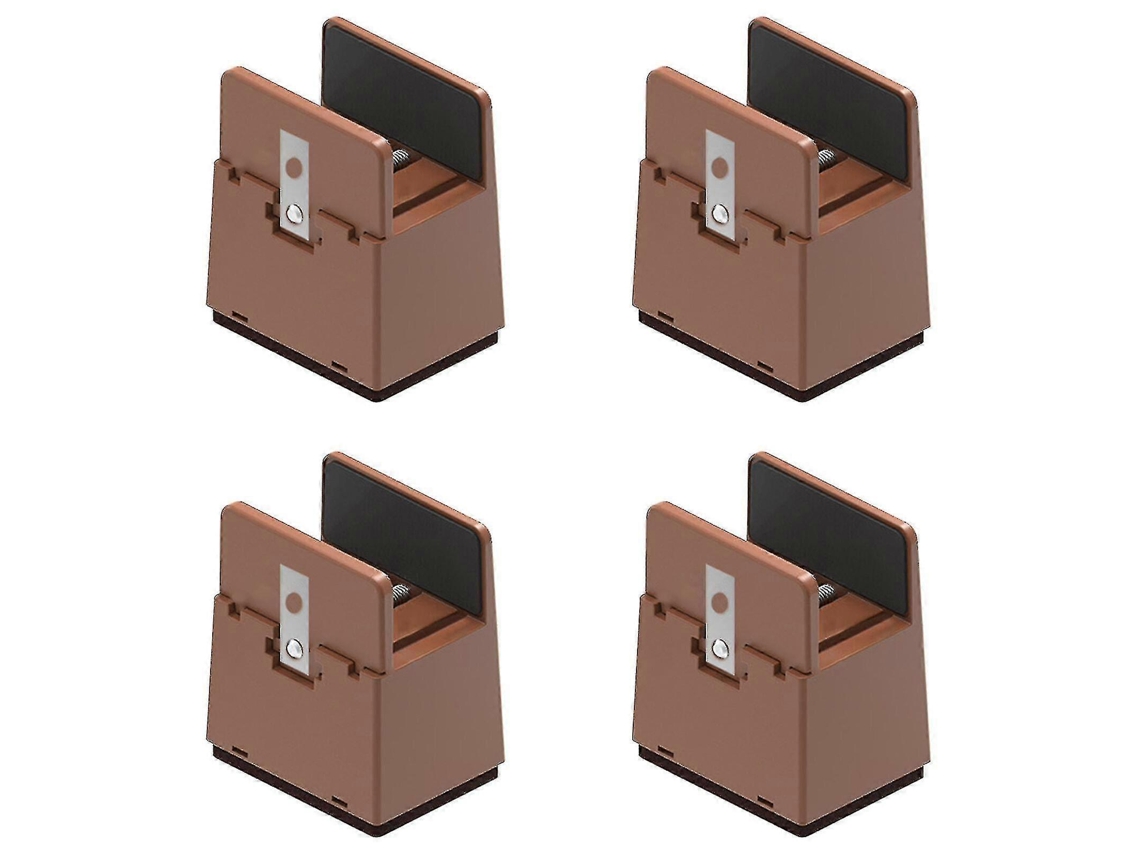Elevadores de cama 4 x 5/10 cm, extensíveis, resistentes, ajustáveis, pernas de mesa Jie Brown Slowmoose