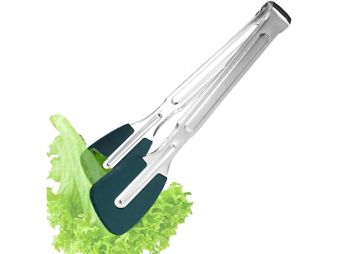 Pinça De Silicone Aço Inoxidável Resistente Ao Calor Utensílio Cozinha Antiderrapante Para Grelhar, Fazer Churrasco E