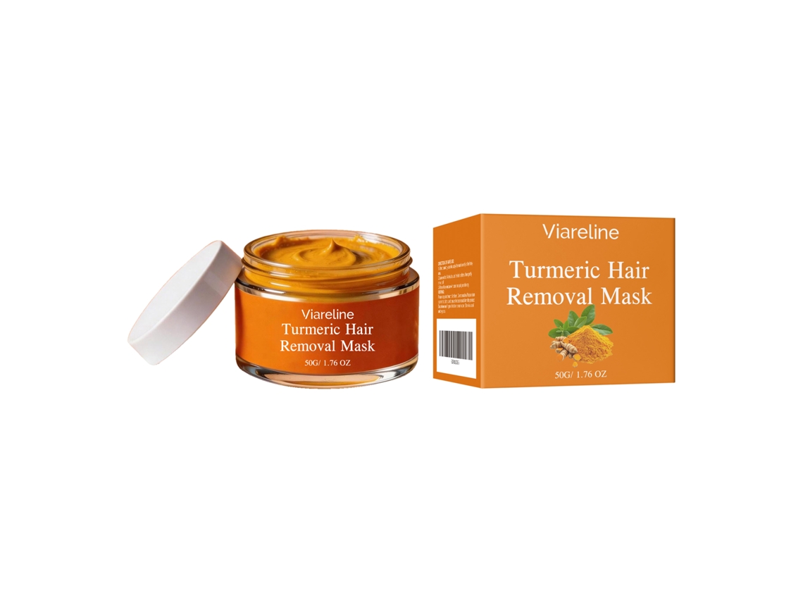 Máscara Depilatória Cúrcuma Viareline Facial Labial