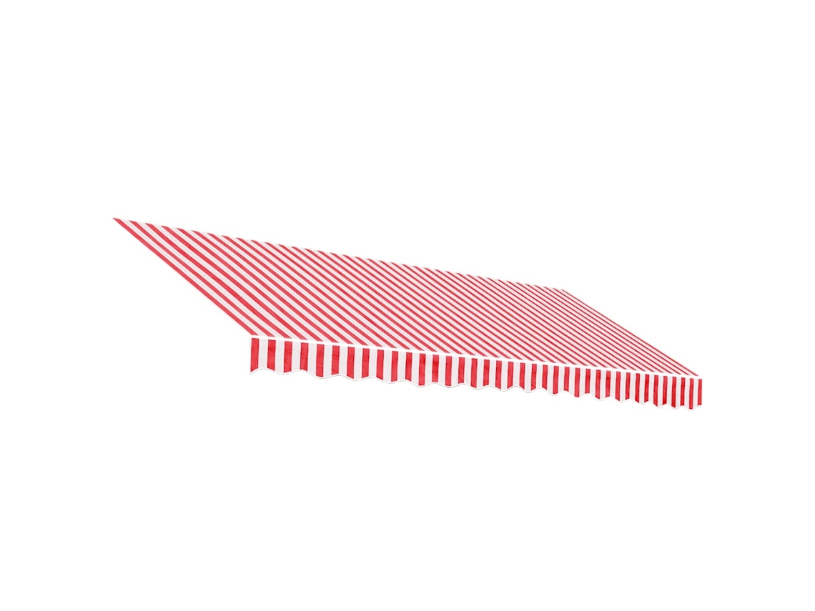 Maison Exclusive - Tecido De Substituição Para Toldo Vermelho E Branco 400x350 Cm Poliéster