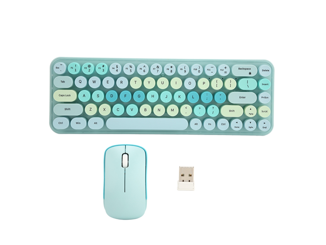 Combo de Teclado e Mouse LAXISCREED sem fio 2.4g, 68 teclas, baixo consumo