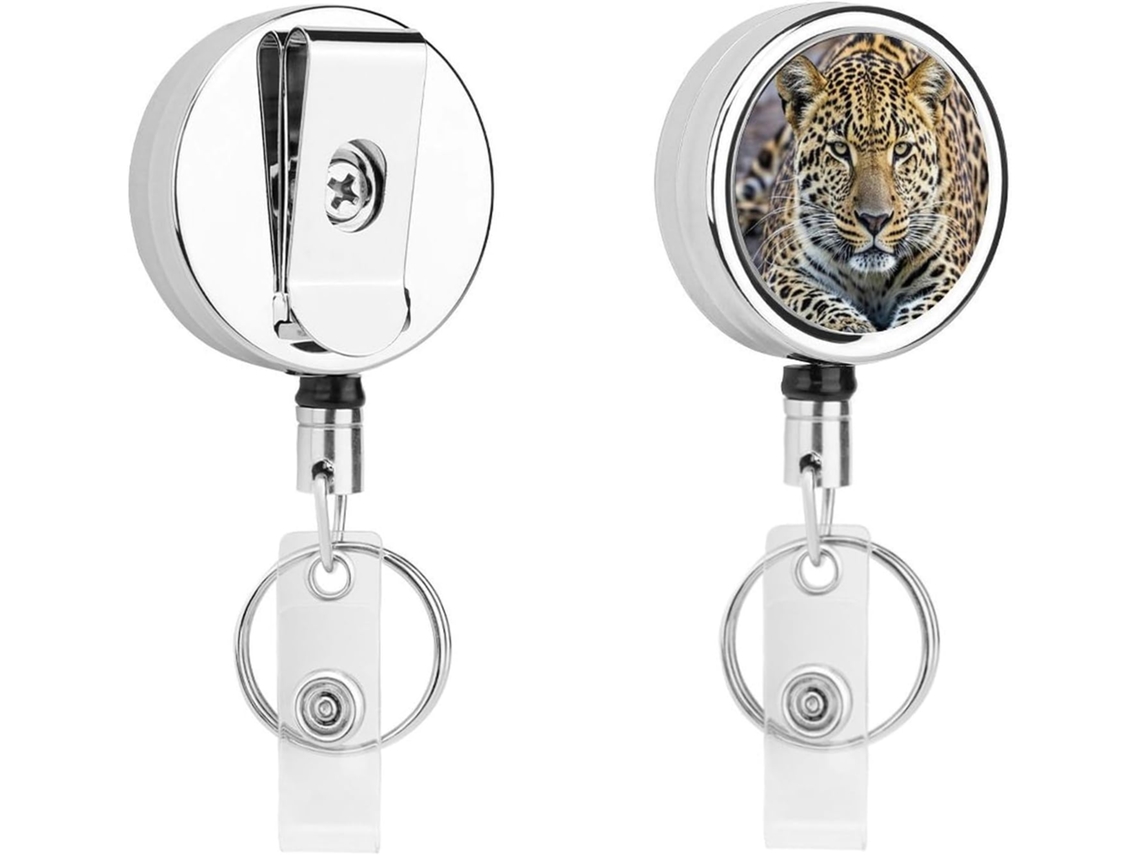 Porta Crachá Decorativo Com Clipe Retrátil E Argola Chaves, Ideal Enfermeiros, Professores E Uso Em