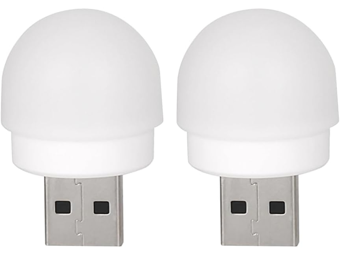 Conjunto De 2 Luzes Noturnas Usb Para Abajur Cabeceira Led, Luz