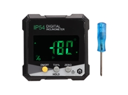 Inclinômetro Digital LCD com Base Magnética, Medidor de Ângulo 360° S/MARCA